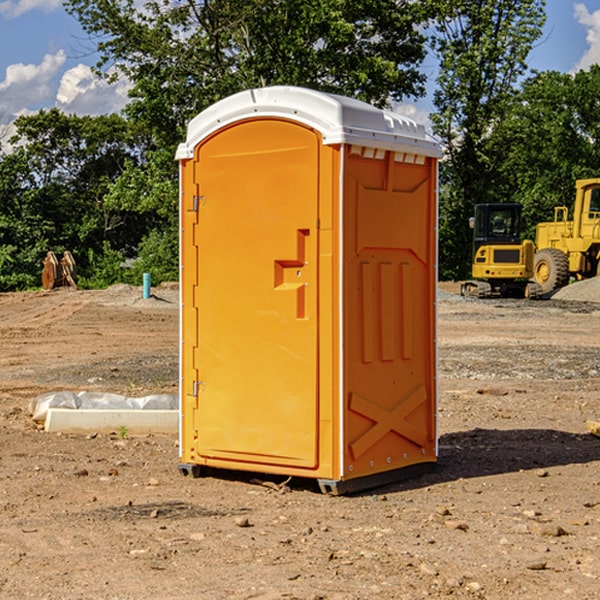 can i customize the exterior of the porta potties with my event logo or branding in Blue Lake